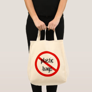 geen plastic zakken tote bag