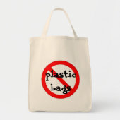geen plastic zakken tote bag (Voorkant)