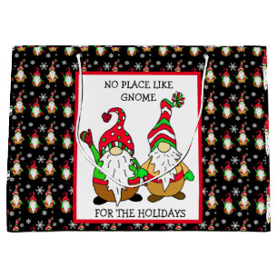 Geen plek als Gnome voor de Feestdagen Kerstmis Groot Cadeauzakje