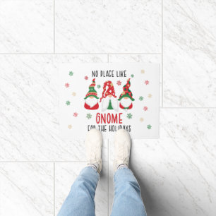 Geen plek als Gnoom voor de Feestdagen Kerstmis Deurmat