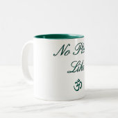 Geen plek als Om Green-Mok Tweekleurige Koffiemok (Voorkant links)