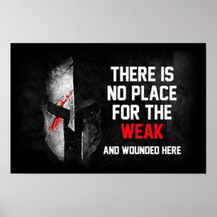 Geen plek voor de zwakkeren en gewonden hier poster
