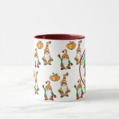 Geen plek zoals Gnome, Cartoon Autumn Gnome Mok (Midden)