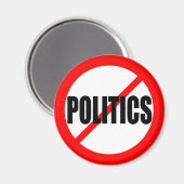 "GEEN POLITIEK" MAGNEET (Voorkant / Achterkant)