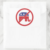 Geen politiek Republikeinse Olifant Rechthoekige Sticker (Tas)