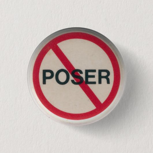 Geen poser ronde button 3,2 cm (Voorkant)