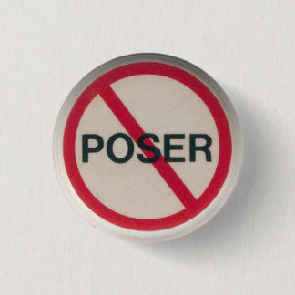 Geen poser ronde button 3,2 cm