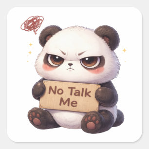 Geen Praat Mij Moe Panda Sticker