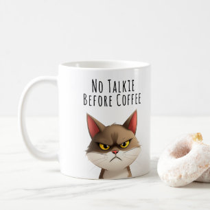 Geen praatje voor de koffie grappig koffiemok