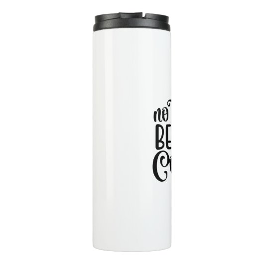 Geen praatje voor koffie. thermosbeker (Achterkant)