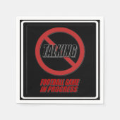 Geen praatjesspel in Football in het voortgangspap Servet (Voorkant)