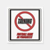 Geen praatjesspel in Football in het voortgangspap Servetten (Voorkant)