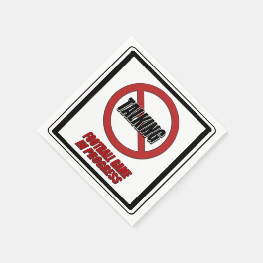 Geen praatjesspel in Football in het voortgangspap Servetten (Hoek)