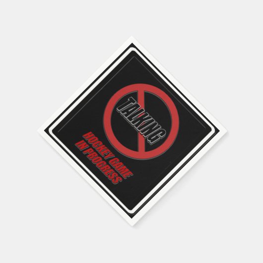 Geen praatjesspel in voortgangspapier servetten (Hoek)