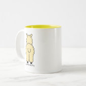 Geen prob-lama, alleen koffie! 🦙☕😂 tweekleurige koffiemok (Voorkant links)