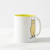 Geen prob-lama, alleen koffie! 🦙☕😂 tweekleurige koffiemok (Voorkant rechts)
