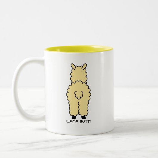 Geen prob-lama, alleen koffie! 🦙☕😂 tweekleurige koffiemok (Links)