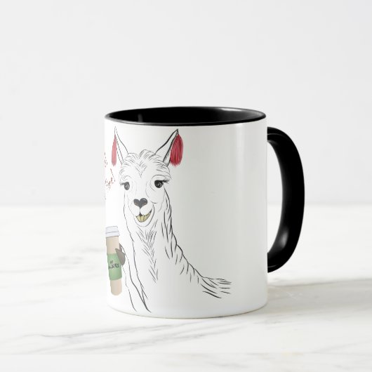 Geen prob-lama! Het is koffietijd! Cute Funny Llam Mok (Voorkant rechts)