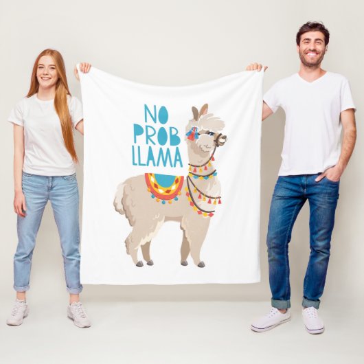 Geen Prob Llama Fleece Deken (In situ)