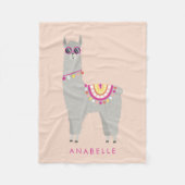 Geen Prob - Llama - Gepersonaliseerde kinderen Fleece Deken (Voorkant)