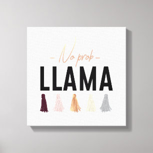 Geen Prob Llama Goudtapels Canvas Afdruk