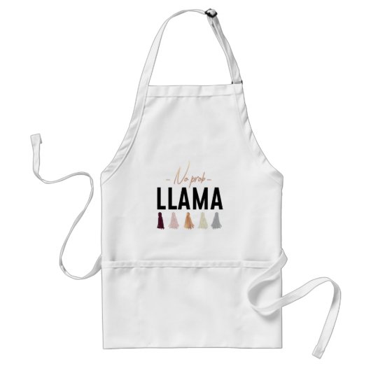 Geen Prob Llama | Goudtapels Standaard Schort (Voorkant)