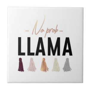 Geen Prob Llama   Goudtapels Tegeltje