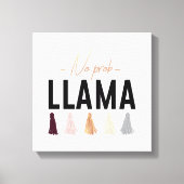 Geen Prob Llama | Goudtassels Canvas Afdruk (Voorkant)