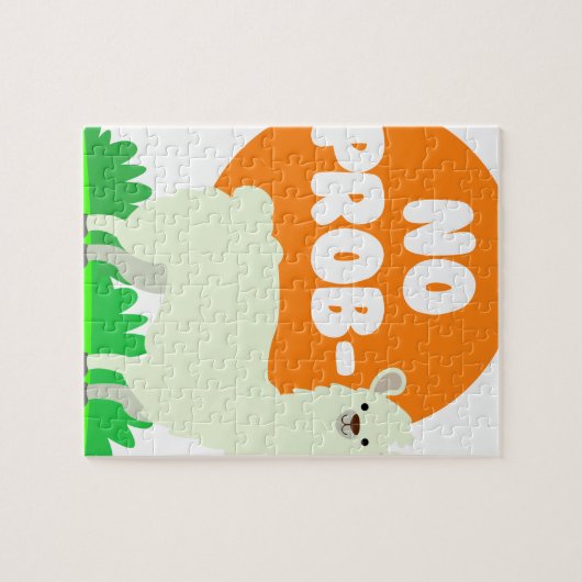 Geen prob-llama - het Geen probleem Llama - Grapny Legpuzzel (Horizontaal)