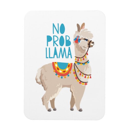 Geen Prob Llama Magneet (Verticaal)