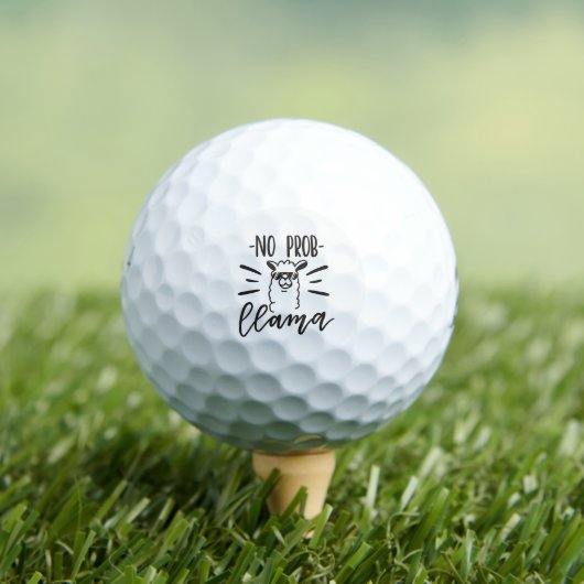 Geen Prob Llama-ontwerp Golfballen (Insitu Shirt)