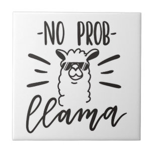 Geen Prob Llama-ontwerp Tegeltje