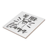 Geen Prob Llama-ontwerp Tegeltje (Zijkant)