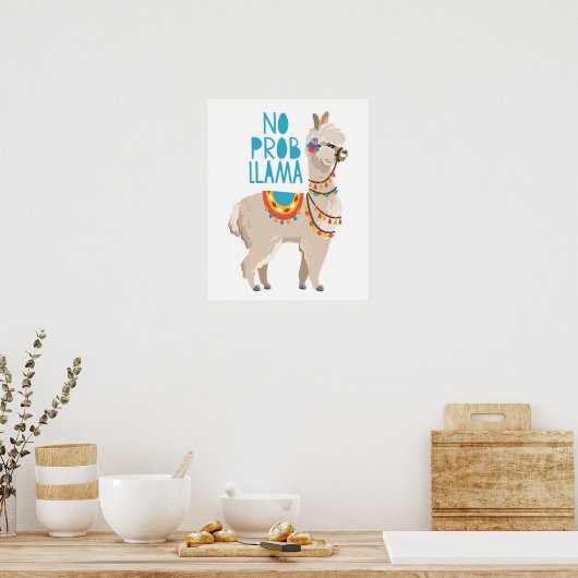 Geen Prob Llama Poster (Keuken)