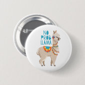 Geen Prob Llama Ronde Button 5,7 Cm (Voorkant /achterkant)