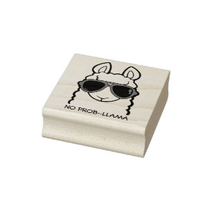 Geen Prob-Llama Rubberstempel