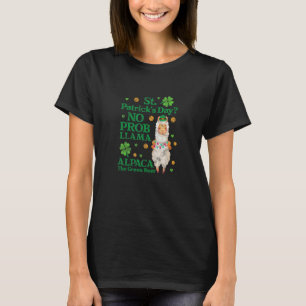 Geen Prob Llama St Patrick's Day Alpaca Groene Bie T-shirt