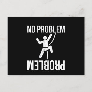 Geen probleem Funny Novelty Rock klimt GIF Briefkaart