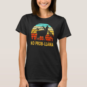 Geen probleem Geen probleem Llama Alpaca Retro St T-shirt
