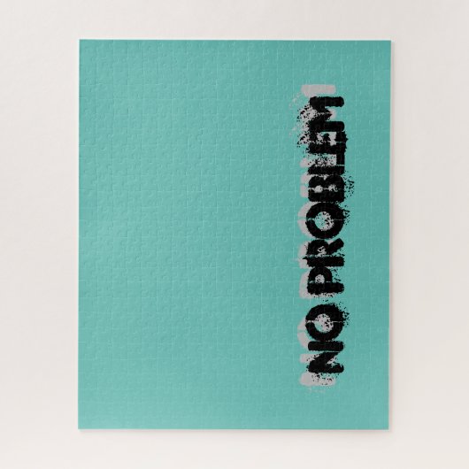 Geen probleem Jouw tekst Blauw Hard Moeilijk Kwaad Legpuzzel (Verticaal)