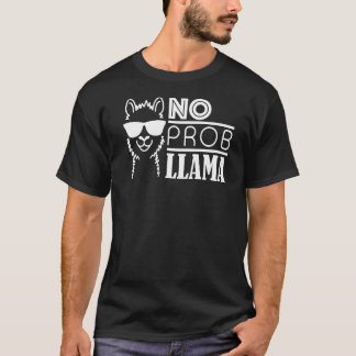 Geen probleem Llama Funny Boerderij Animal Cool zo T-shirt