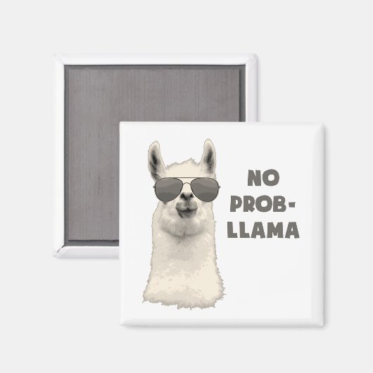 Geen probleem Llama Magneet (Voorkant / Achterkant)