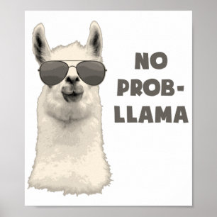 Geen probleem Llama Poster