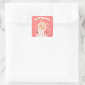 Geen probleemlama vierkante sticker (Tas)