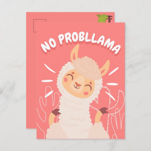 Geen ProbLlama-Briefkaart Briefkaart (Voorkant / Achterkant)