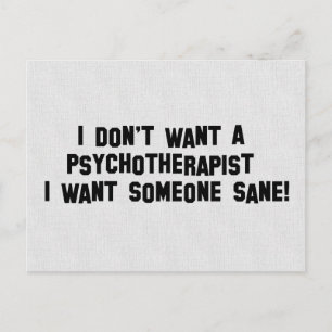 Geen Psychos. Briefkaart