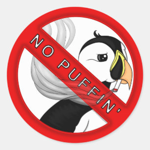 Geen Puffin Ronde Sticker