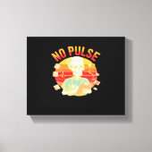 Geen Pulse Skeleton Nurse Grappig Medisch Hallowee Canvas Afdruk (Voorkant)