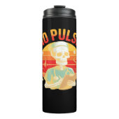 Geen Pulse Skeleton Nurse Grappig Medisch Hallowee Thermosbeker (Voorkant)