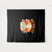 Geen Pulse Skeleton Nurse Grappig Medisch Hallowee Wandkleed (Voorkant (horizontaal))